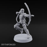 Bow Drawing Human Archer Miniature for Dungeons and Dragons, Pathfinder or other TTRPGs