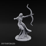 Bow Drawn Human Archer Miniature for Dungeons and Dragons, Pathfinder or other TTRPGs