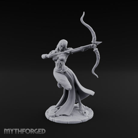 Bow Drawn Human Archer Miniature for Dungeons and Dragons, Pathfinder or other TTRPGs