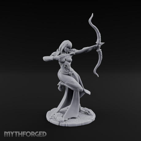 Bow Drawn Human Archer Miniature for Dungeons and Dragons, Pathfinder or other TTRPGs