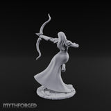 Bow Drawn Human Archer Miniature for Dungeons and Dragons, Pathfinder or other TTRPGs