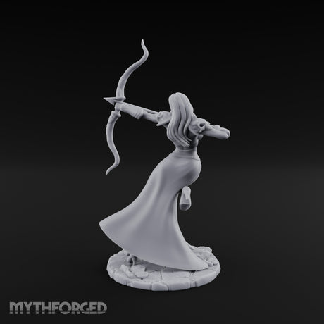 Bow Drawn Human Archer Miniature for Dungeons and Dragons, Pathfinder or other TTRPGs