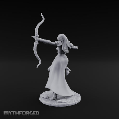 Bow Drawn Human Archer Miniature for Dungeons and Dragons, Pathfinder or other TTRPGs