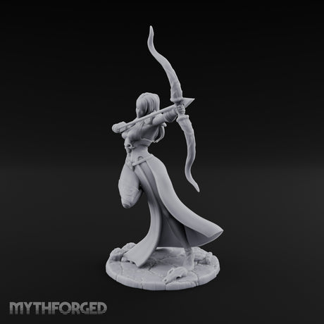 Bow Drawn Human Archer Miniature for Dungeons and Dragons, Pathfinder or other TTRPGs