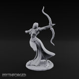 Bow Drawn Human Archer Miniature for Dungeons and Dragons, Pathfinder or other TTRPGs