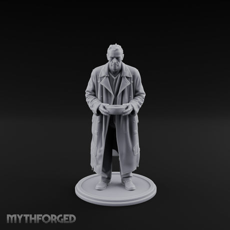 Bowl Clutching Human Beggar Miniature for Dungeons and Dragons, Pathfinder or other TTRPGs