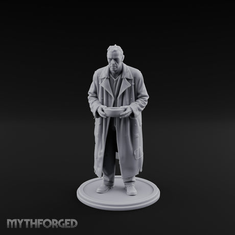 Bowl Clutching Human Beggar Miniature for Dungeons and Dragons, Pathfinder or other TTRPGs
