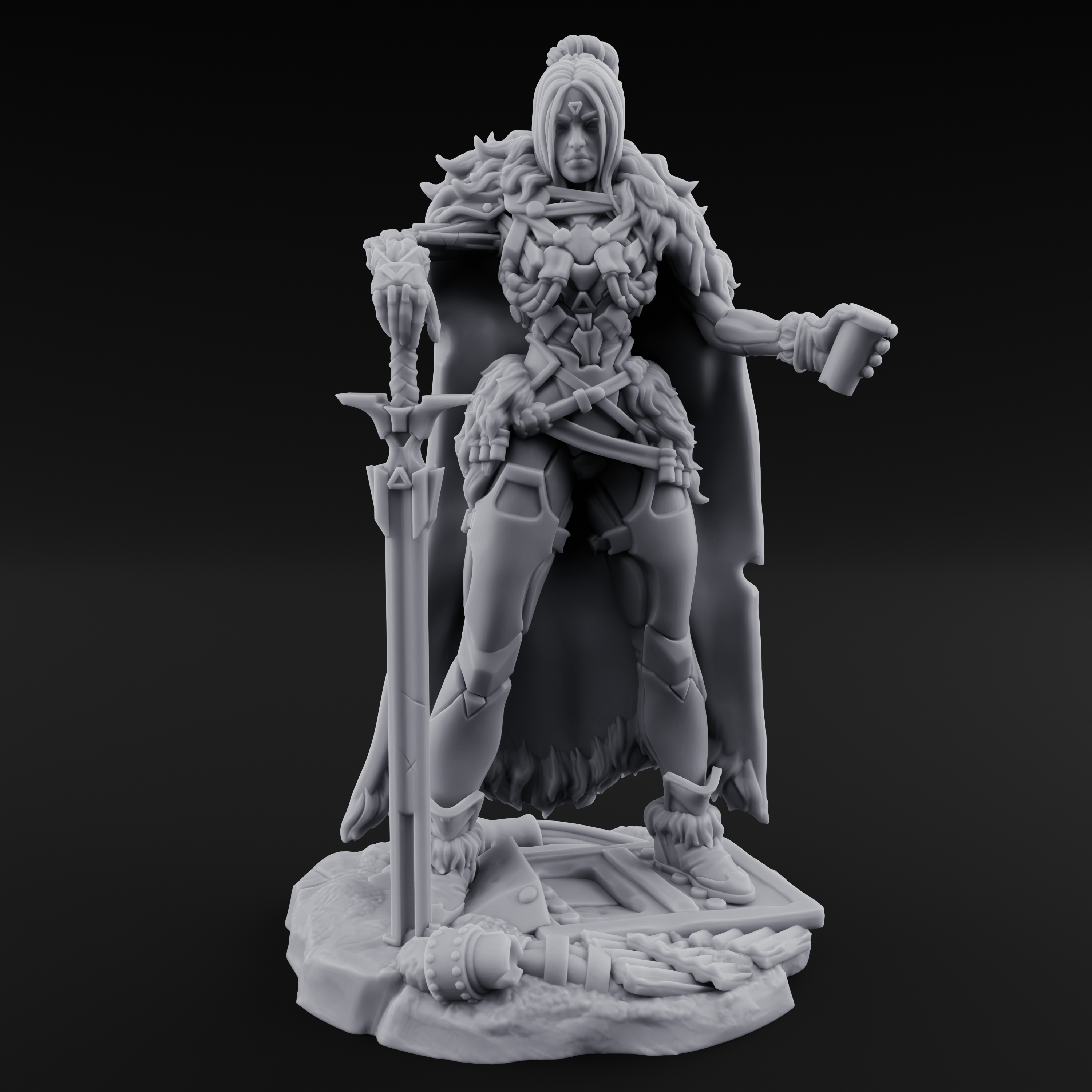 Tankard Raising Human Barbarian