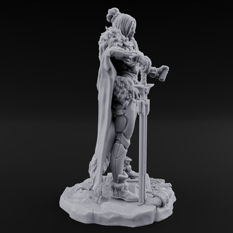 Tankard Raising Human Barbarian Miniature for Dungeons and Dragons, Pathfinder or other TTRPGs