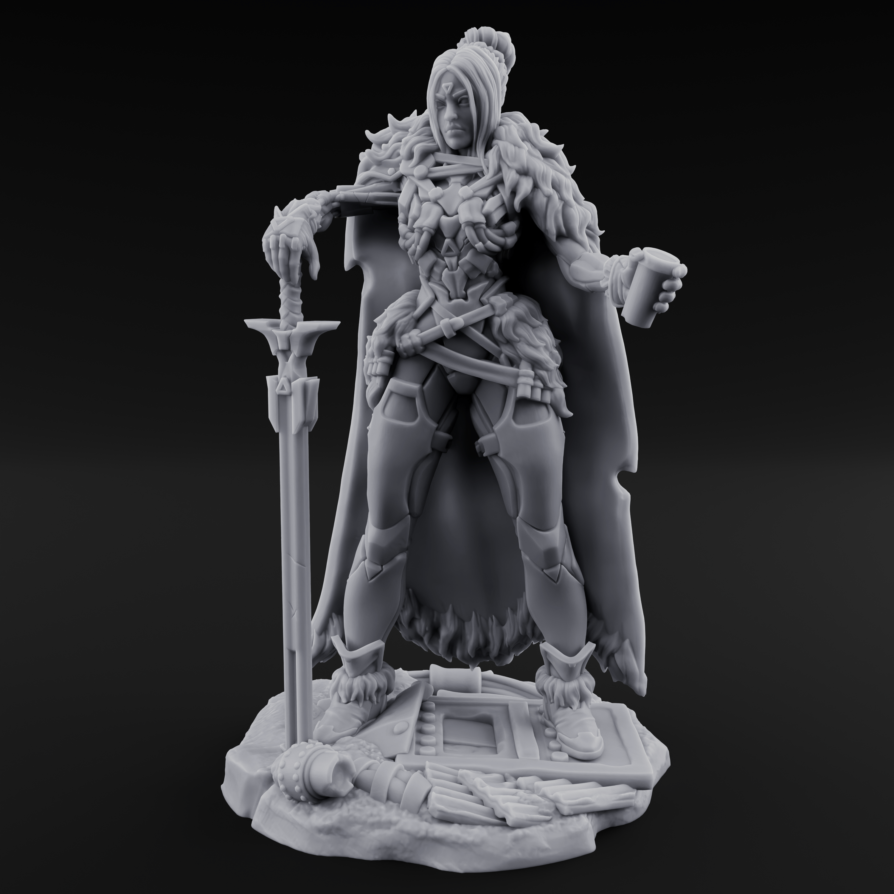 Tankard Raising Human Barbarian