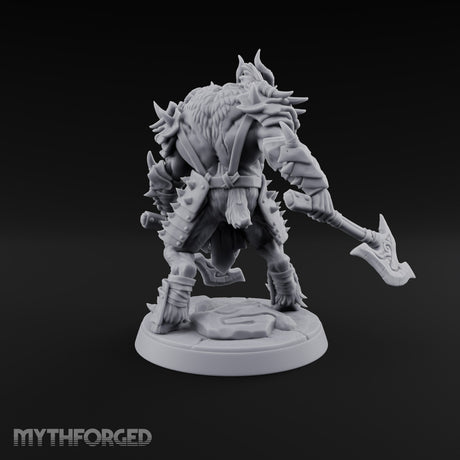 Beneath the War Banner Two-Headed Beastman Chieftain — No Banner