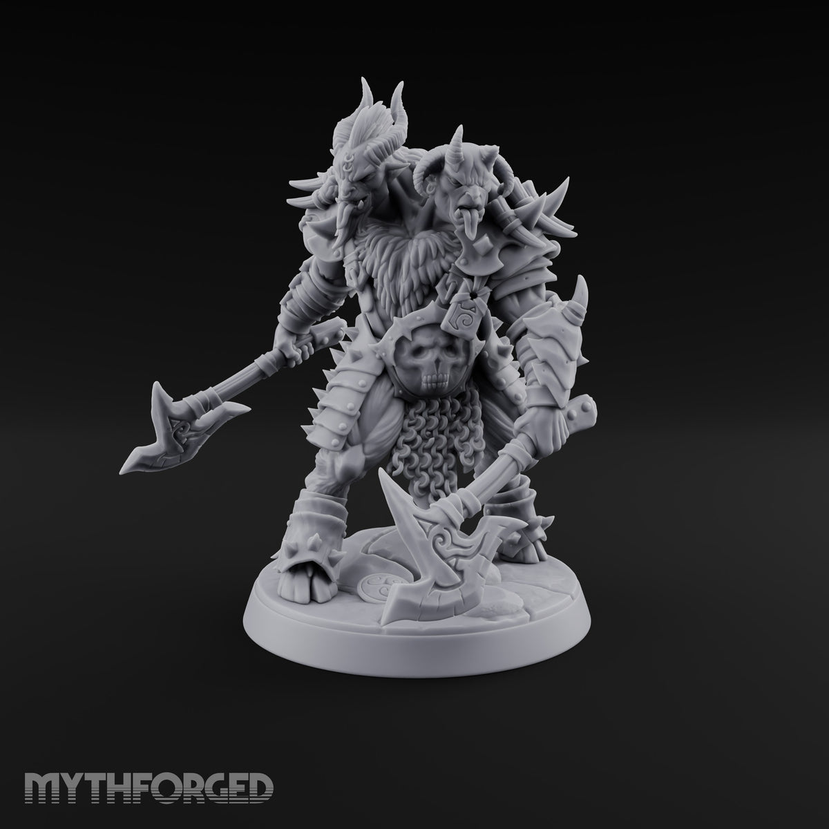 Beneath the War Banner Two-Headed Beastman Chieftain — No Banner
