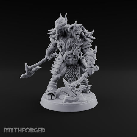 Beneath the War Banner Two-Headed Beastman Chieftain — No Banner