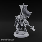 Beneath the War Banner Two-Headed Beastman Chieftain — With Banner