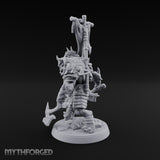 Beneath the War Banner Two-Headed Beastman Chieftain — With Banner