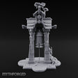 Branch-Crowned Rope-Hung Village Bell Tower Shrine Miniature for Dungeons and Dragons, Pathfinder or other TTRPGs
