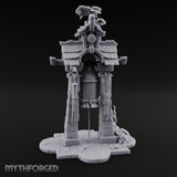 Branch-Crowned Rope-Hung Village Bell Tower Shrine Miniature for Dungeons and Dragons, Pathfinder or other TTRPGs