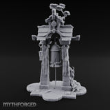 Branch-Crowned Rope-Hung Village Bell Tower Shrine Miniature for Dungeons and Dragons, Pathfinder or other TTRPGs