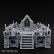 Brazier-Flanked Stair-Risen Gothic Cathedral Dais Miniature for Dungeons and Dragons, Pathfinder or other TTRPGs