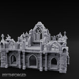 Brazier-Flanked Stair-Risen Gothic Cathedral Dais Miniature for Dungeons and Dragons, Pathfinder or other TTRPGs