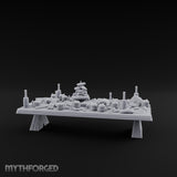 Bread-Piled Flagon-Crowded Feast Banquet Table Miniature for Dungeons and Dragons, Pathfinder or other TTRPGs