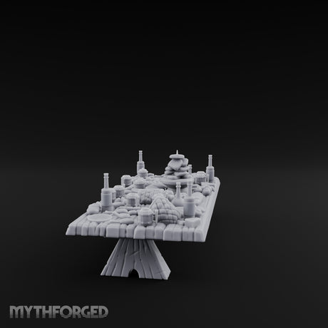 Bread-Piled Flagon-Crowded Feast Banquet Table Miniature for Dungeons and Dragons, Pathfinder or other TTRPGs