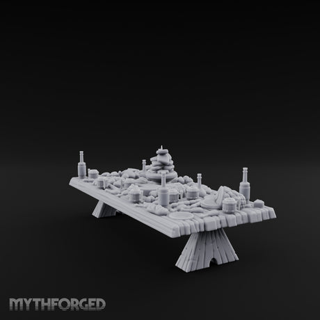 Bread-Piled Flagon-Crowded Feast Banquet Table Miniature for Dungeons and Dragons, Pathfinder or other TTRPGs