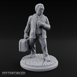 Briefcase Clutching Hybrid Valet Miniature for Dungeons and Dragons, Pathfinder or other TTRPGs
