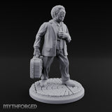 Briefcase Clutching Hybrid Valet Miniature for Dungeons and Dragons, Pathfinder or other TTRPGs