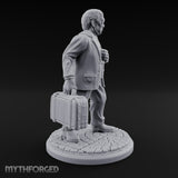 Briefcase Clutching Hybrid Valet Miniature for Dungeons and Dragons, Pathfinder or other TTRPGs