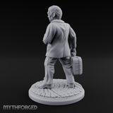 Briefcase Clutching Hybrid Valet Miniature for Dungeons and Dragons, Pathfinder or other TTRPGs
