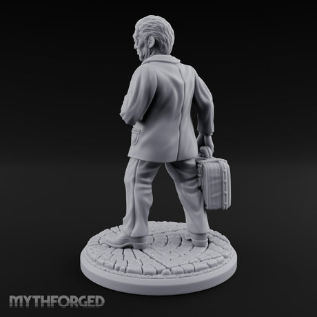Briefcase Clutching Hybrid Valet Miniature for Dungeons and Dragons, Pathfinder or other TTRPGs