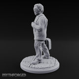 Briefcase Clutching Hybrid Valet Miniature for Dungeons and Dragons, Pathfinder or other TTRPGs