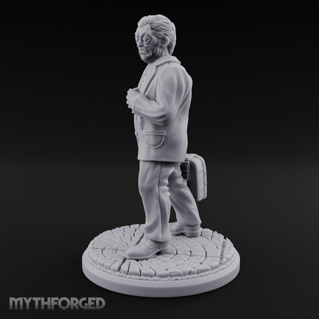 Briefcase Clutching Hybrid Valet Miniature for Dungeons and Dragons, Pathfinder or other TTRPGs