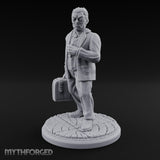 Briefcase Clutching Hybrid Valet Miniature for Dungeons and Dragons, Pathfinder or other TTRPGs