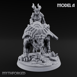 Mounted And Crowned Demon Warlord Miniature for Dungeons and Dragons, Pathfinder or other TTRPGs