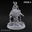 Mounted And Crowned Demon Warlord A Miniature for Dungeons and Dragons, Pathfinder or other TTRPGs