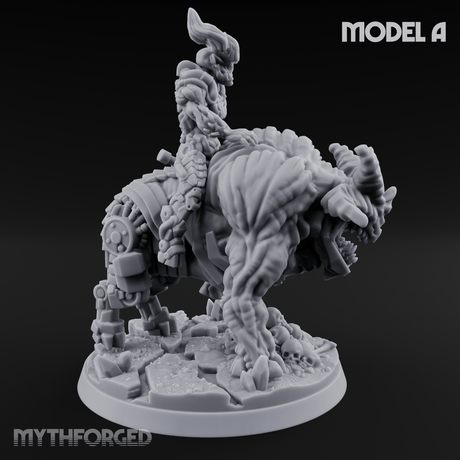 Mounted And Crowned Demon Warlord A Miniature for Dungeons and Dragons, Pathfinder or other TTRPGs