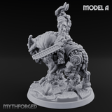 Mounted And Crowned Demon Warlord A Miniature for Dungeons and Dragons, Pathfinder or other TTRPGs