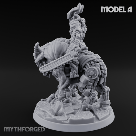 Mounted And Crowned Demon Warlord A Miniature for Dungeons and Dragons, Pathfinder or other TTRPGs