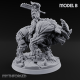 Mounted And Crowned Demon Warlord B Miniature for Dungeons and Dragons, Pathfinder or other TTRPGs