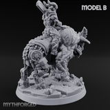 Mounted And Crowned Demon Warlord B Miniature for Dungeons and Dragons, Pathfinder or other TTRPGs