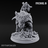 Mounted And Crowned Demon Warlord B Miniature for Dungeons and Dragons, Pathfinder or other TTRPGs