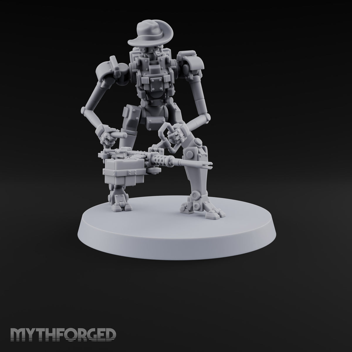 Weapons at the Ready Weird War British Automaton Heavy Machine Gunners — A