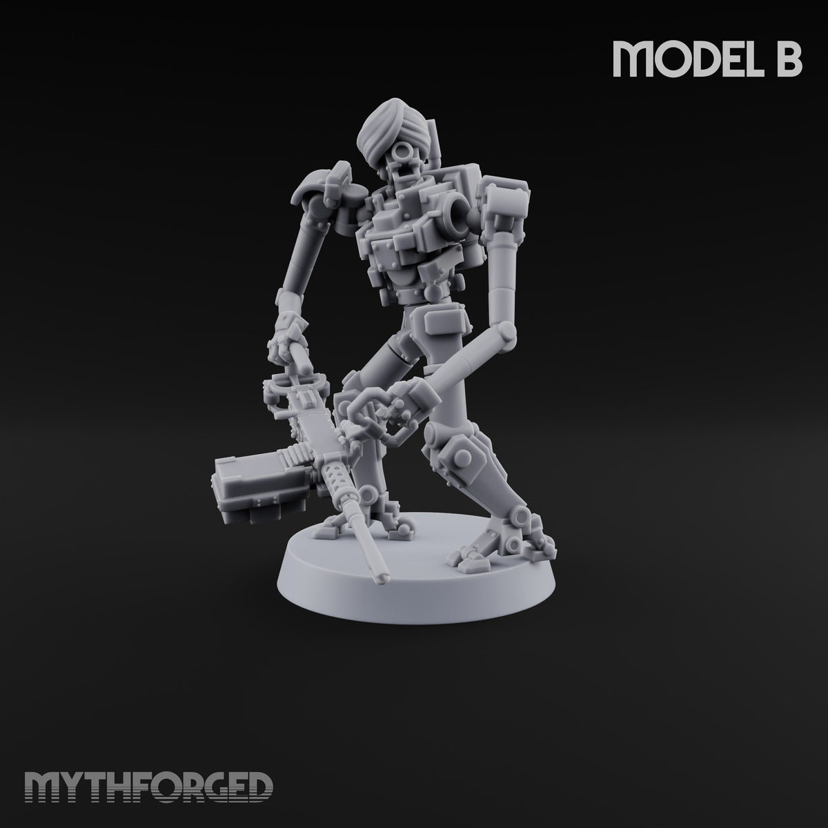 Weapons at the Ready Weird War British Automaton Heavy Machine Gunners — B