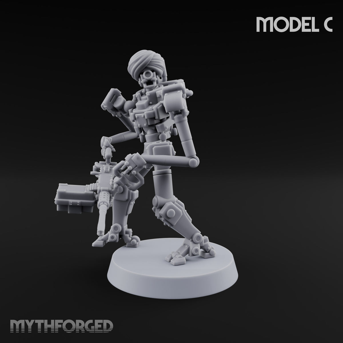Weapons at the Ready Weird War British Automaton Heavy Machine Gunners — C