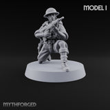 Sweeping the Perimeter Human Bullpup Riflemen — I