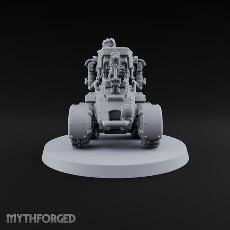 Hat Tipped, Barrel Levelled Warforged Tracked Anti-Tank Automaton