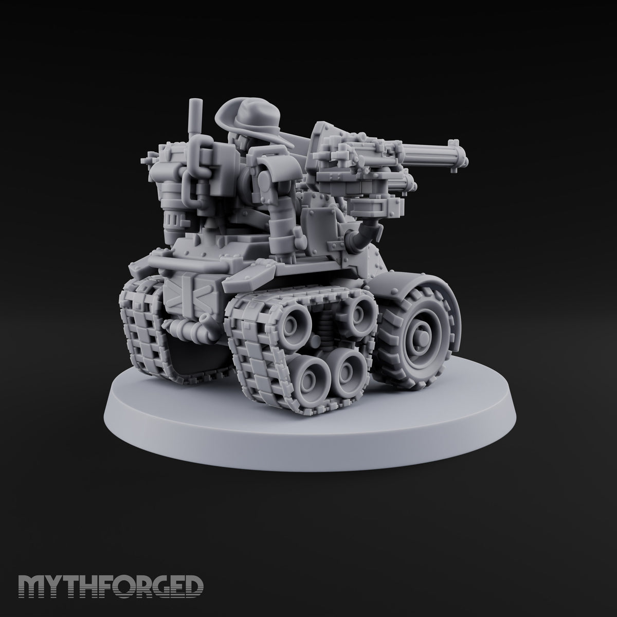 Rolling Thunder, Four Barrels Warforged Wheeled-Tracked Automaton