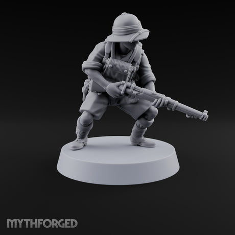 On Jungle Patrol Human Rifleman J